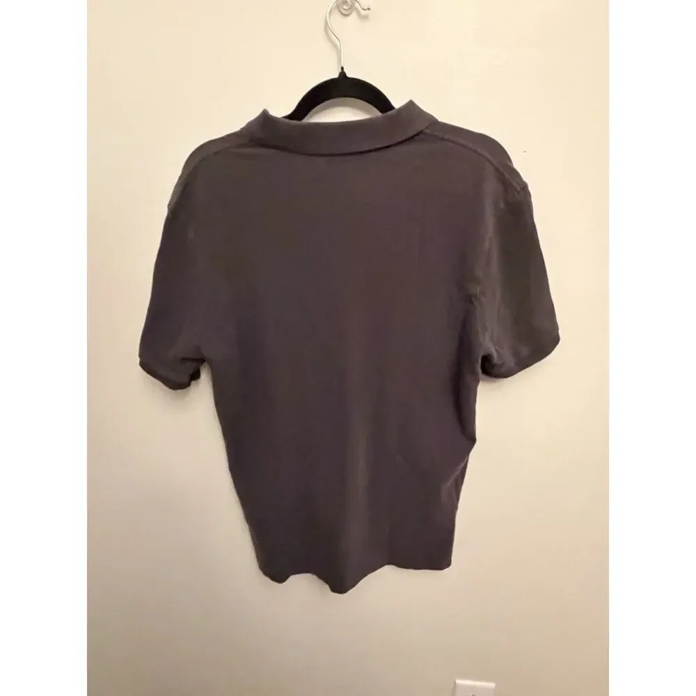 Polo Ralph Lauren Shirt Mens Medium Gray Classic Fit Polo Grey Pony Stretch